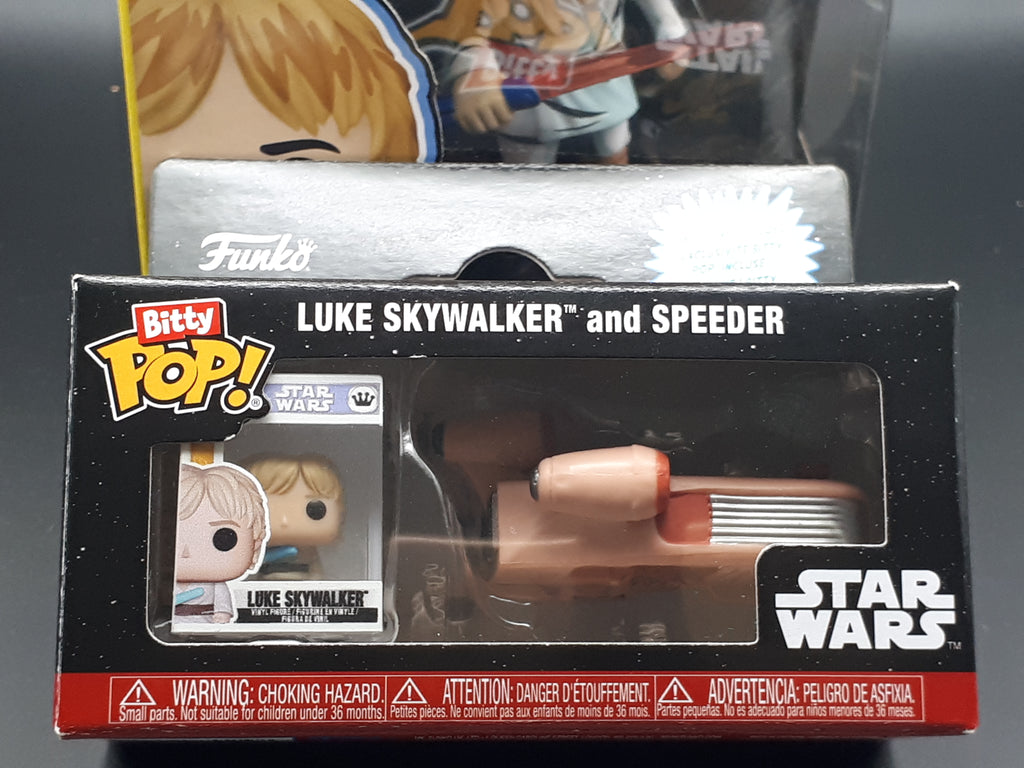 Lot Star Wars Luke Skywalker : Funko Pop #453 Special Edition + Bitty Pop + Lightbox LED