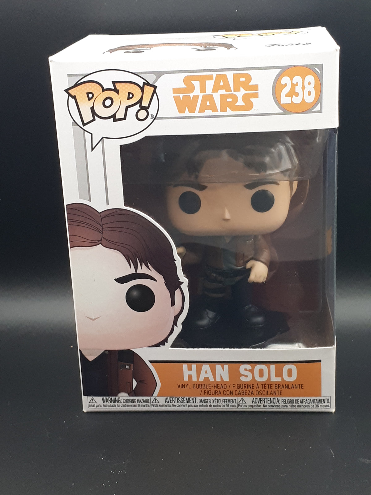 Lot Star Wars Han Solo : Funko Pop #238 + Bitty Pop Faucon Millenium + Lightbox LED