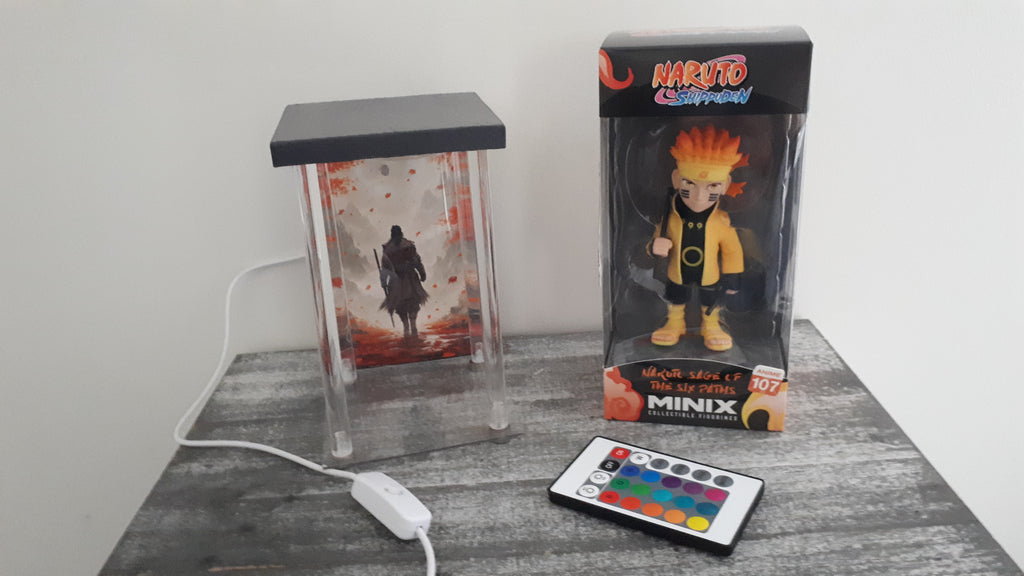 Lot Naruto Shippuden : Figurine MINIX Naruto Sage of the Six Paths n°107 + Lightbox LED