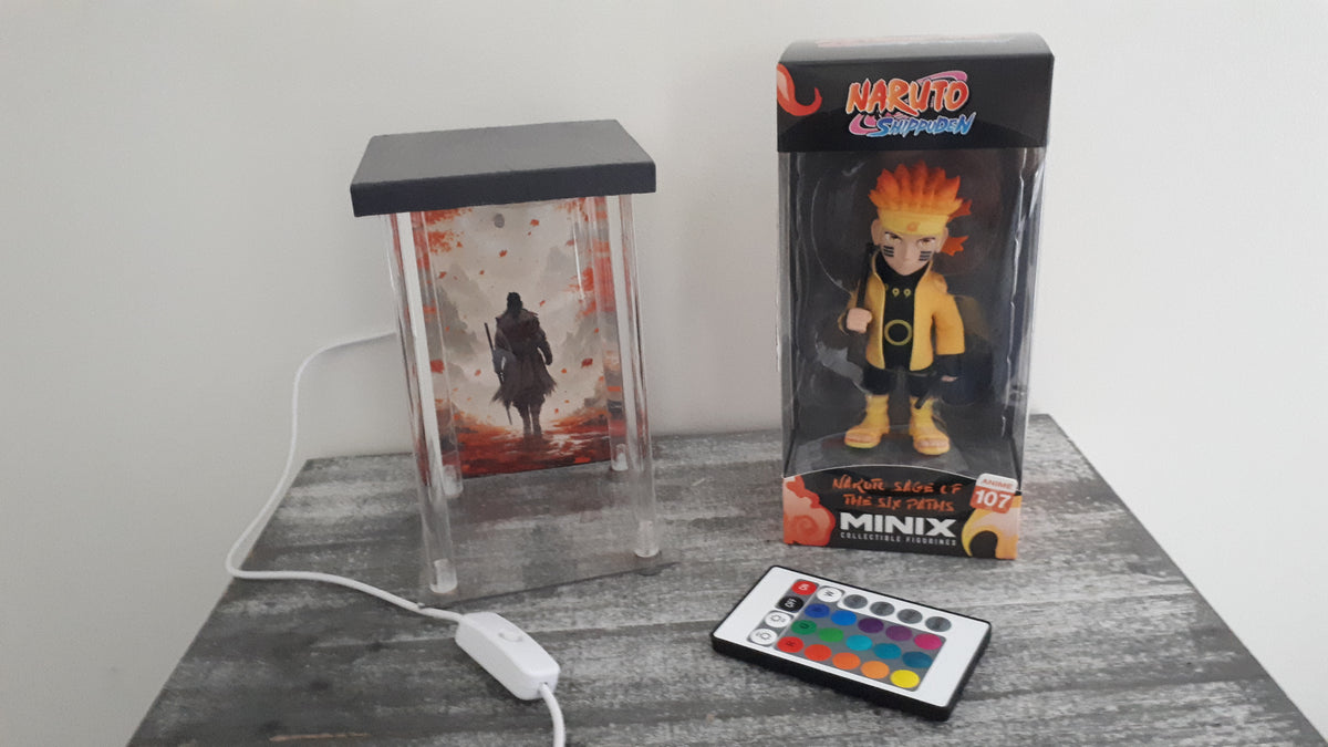 Lot Naruto Shippuden : Figurine MINIX Naruto Sage of the Six Paths n°107 + Lightbox LED