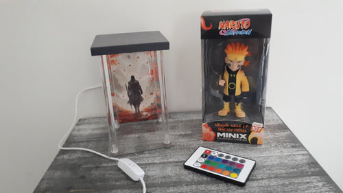 Lot Naruto Shippuden : Figurine MINIX Naruto Sage of the Six Paths n°107 + Lightbox LED
