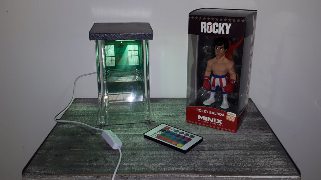 🥊 Lot Rocky Balboa : Figurine MINIX #108 + Lightbox LED