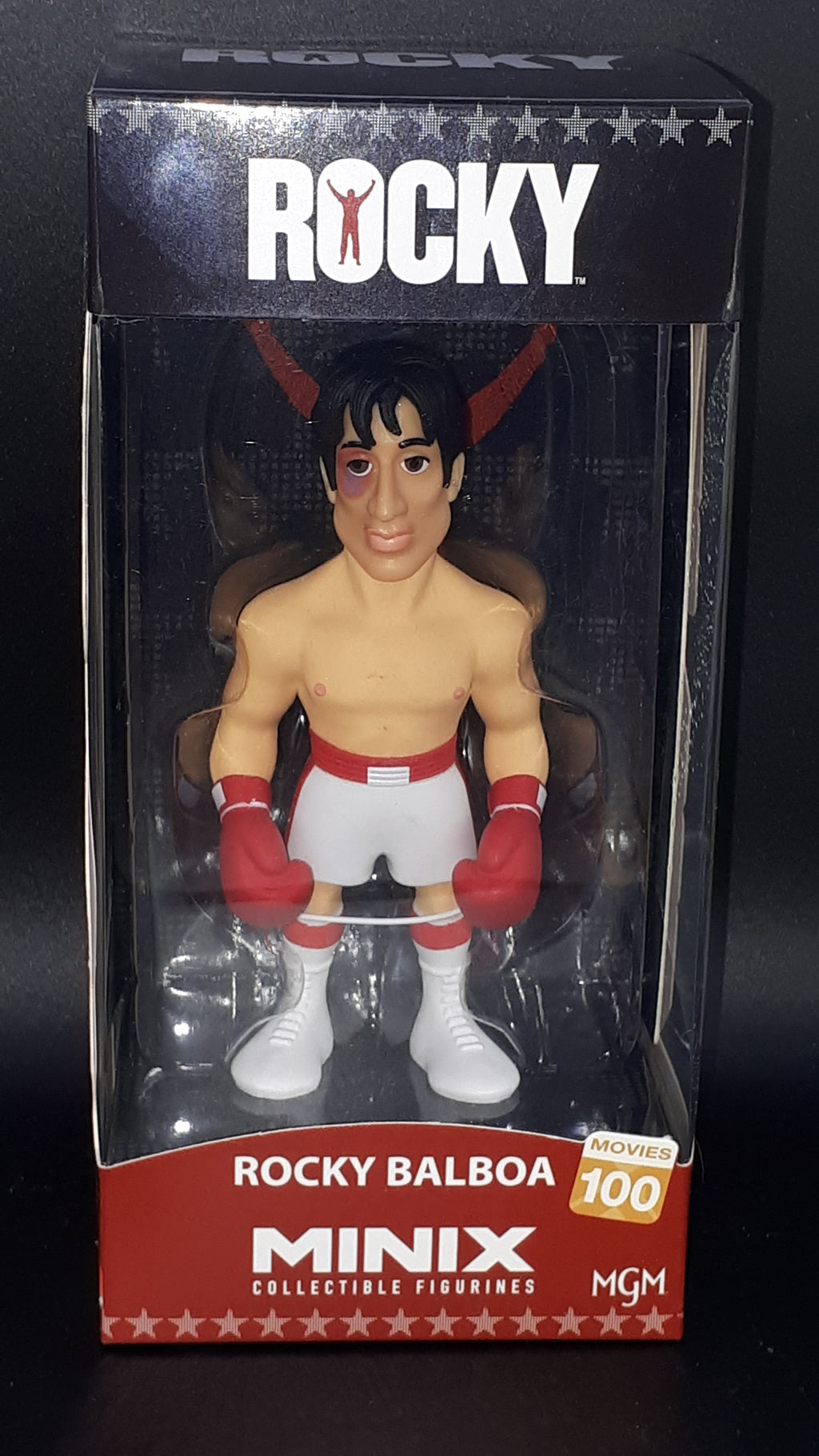 🥊 Lot Rocky Balboa : Figurine MINIX #100 + Lightbox LED