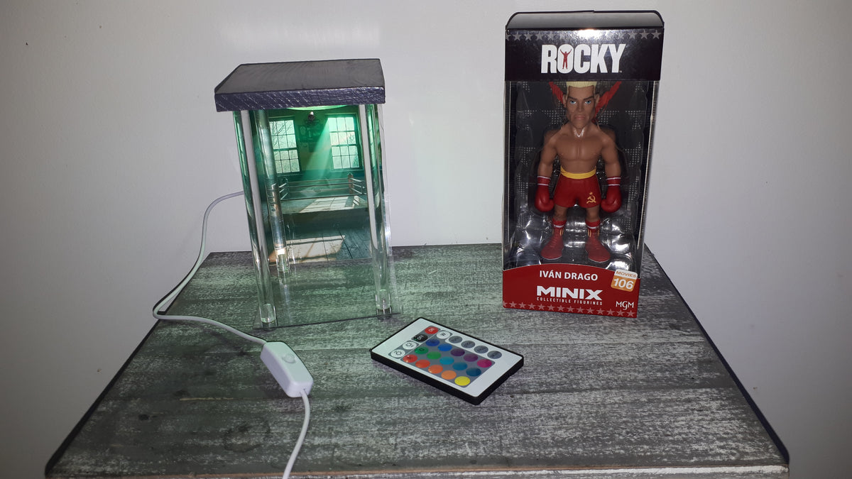 🥊 Lot Rocky Balboa : Figurine MINIX #106 Ivan Drago + Lightbox LED