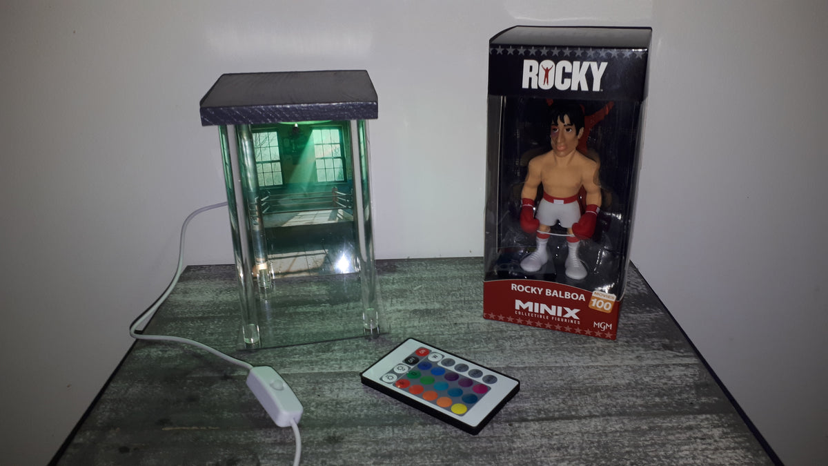 🥊 Lot Rocky Balboa : Figurine MINIX #100 + Lightbox LED