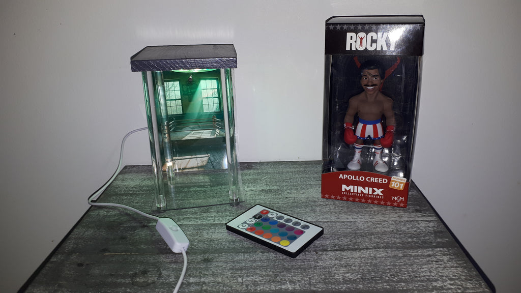 🥊 Lot Rocky Balboa : Figurine MINIX #101 Apollo Creed + Lightbox LED