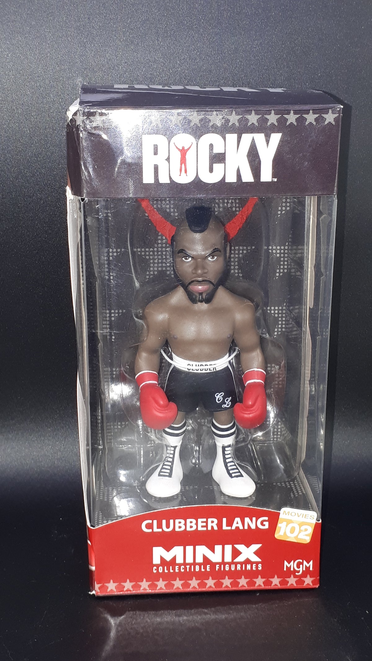 🥊 Lot Rocky Balboa : Figurine MINIX #102 Clubber Lang + Lightbox LED