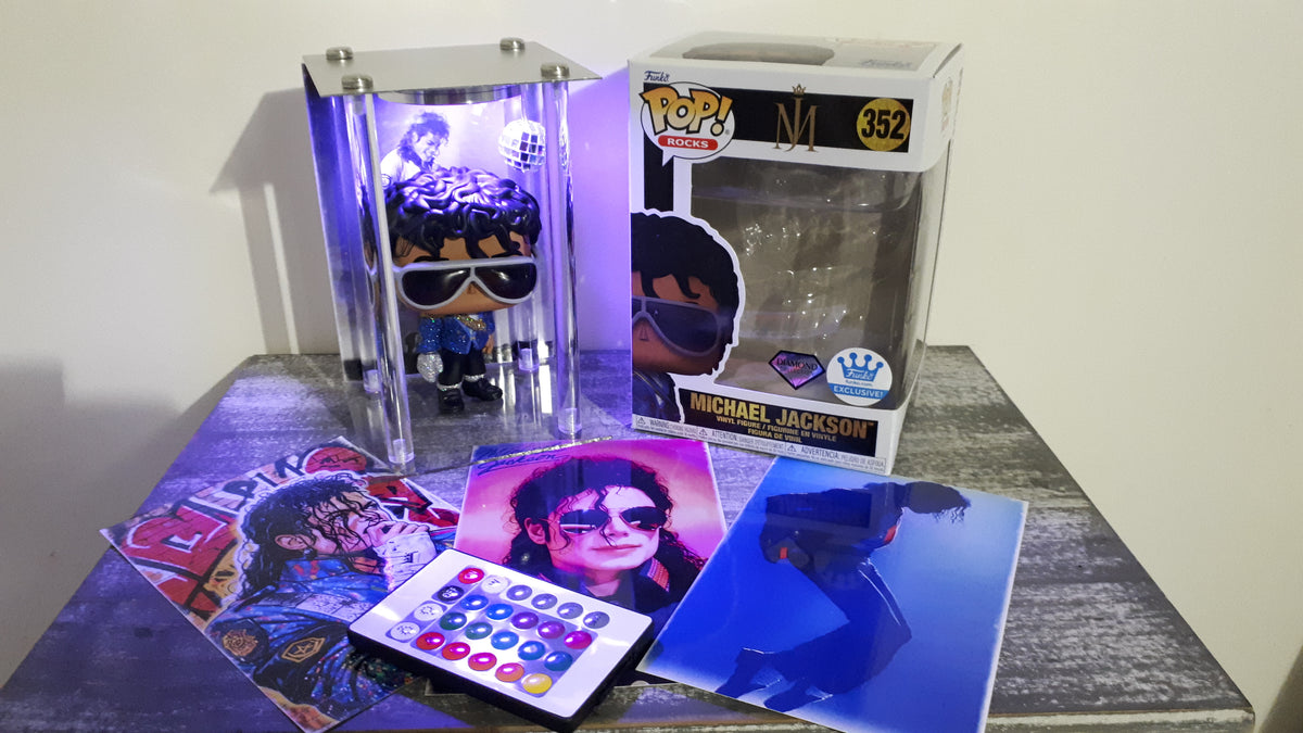 Lot Michael Jackson – Funko Pop Rocks #352 Diamond + Lightbox LED