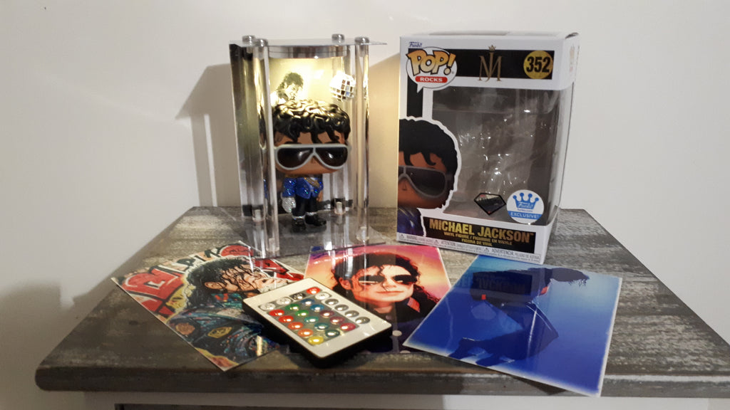 Lot Michael Jackson – Funko Pop Rocks #352 Diamond + Lightbox LED