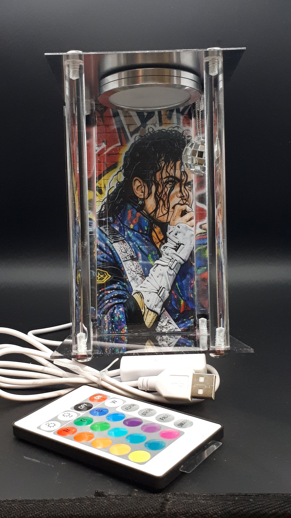 Lot Michael Jackson – Funko Pop Rocks #352 Diamond + Lightbox LED