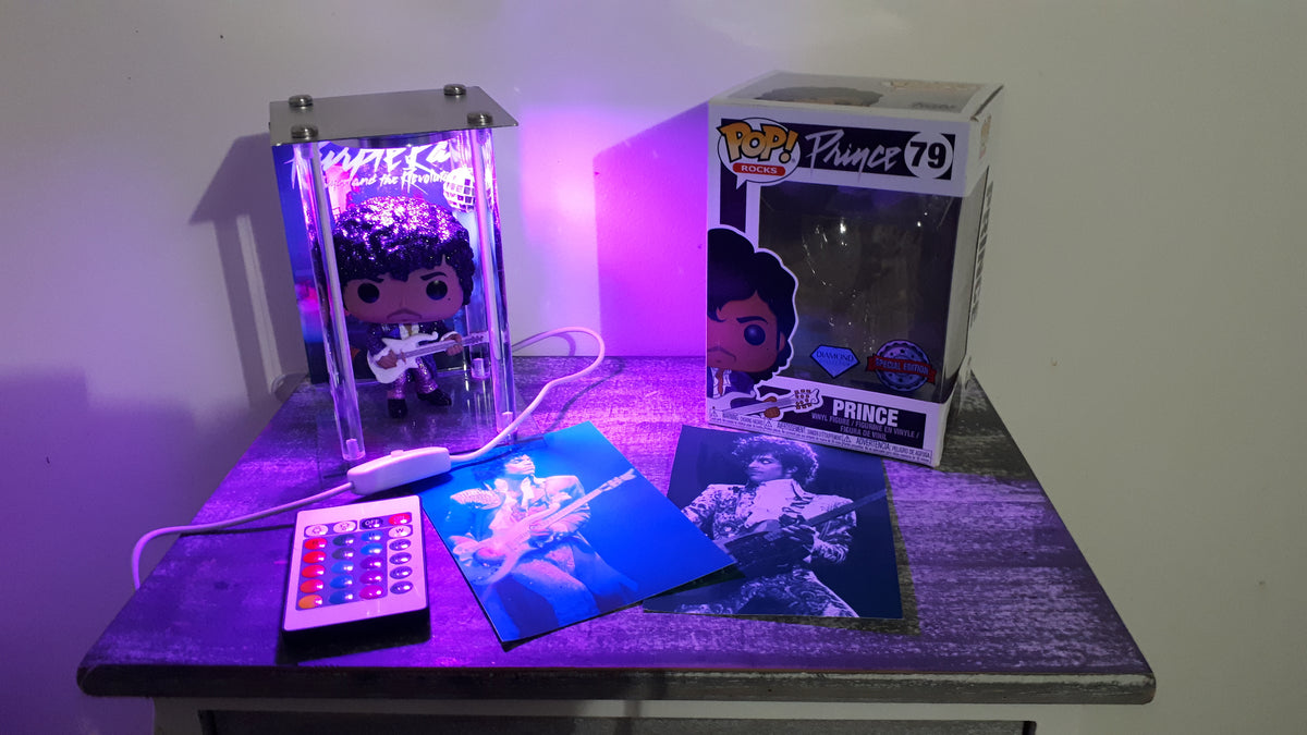 Lot Prince : Funko Pop Rocks #79 Diamond Collection (Special Edition) + Lightbox LED