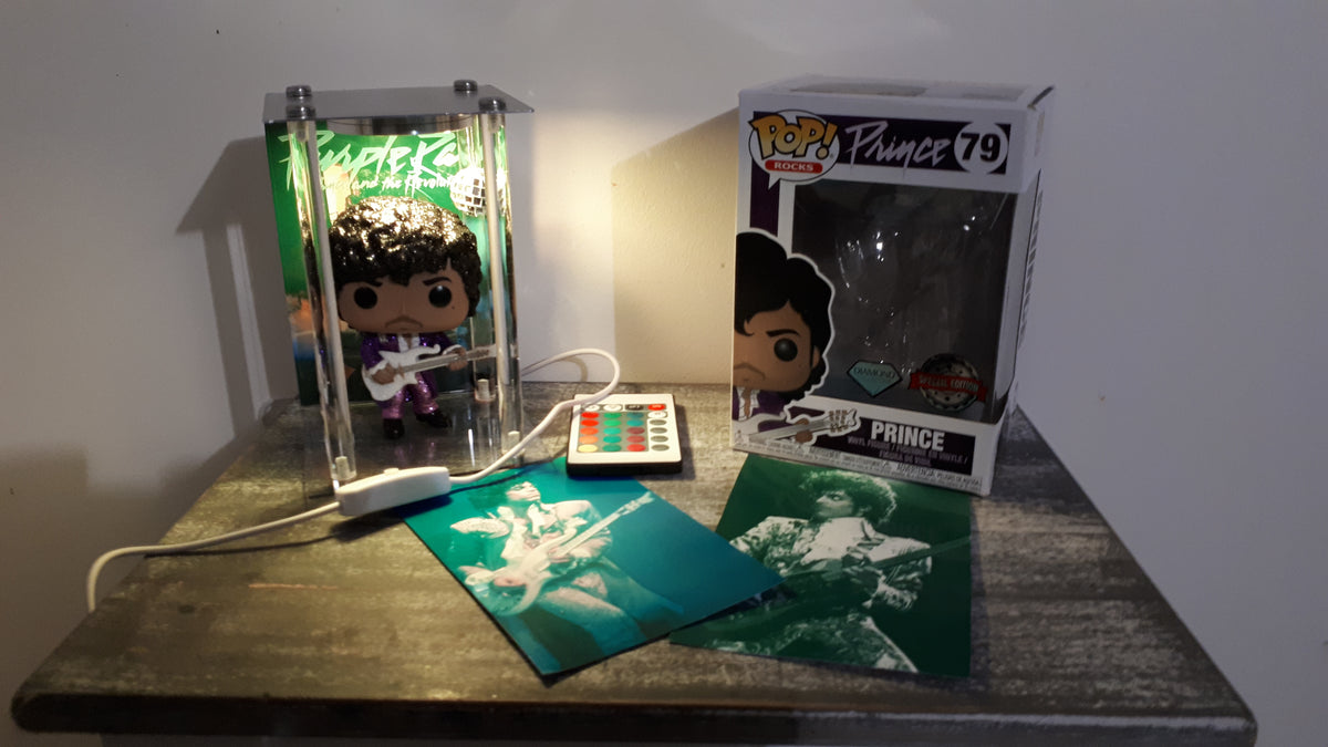 Lot Prince : Funko Pop Rocks #79 Diamond Collection (Special Edition) + Lightbox LED