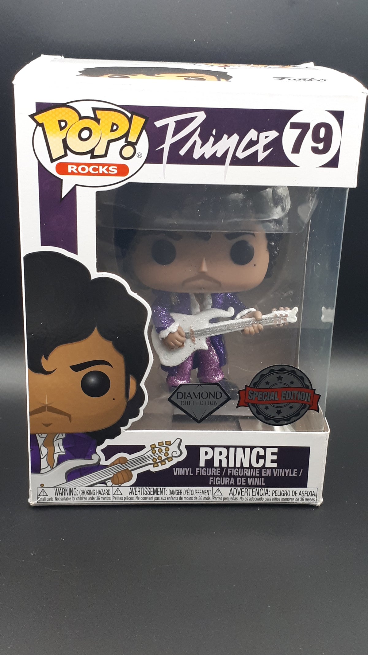 Lot Prince : Funko Pop Rocks #79 Diamond Collection (Special Edition) + Lightbox LED