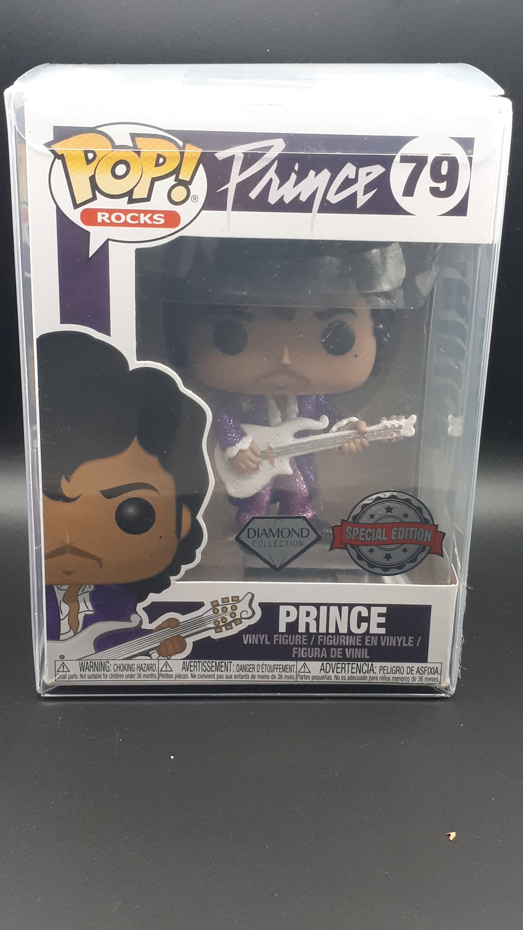 Lot Prince : Funko Pop Rocks #79 Diamond Collection (Special Edition) + Lightbox LED