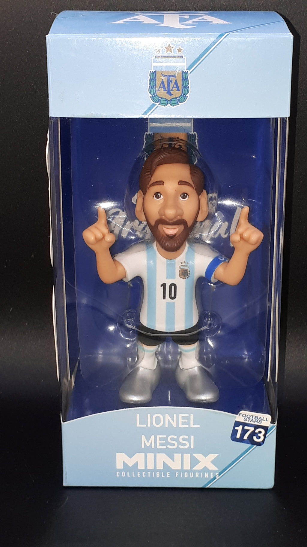 Lot Lionel Messi Argentine : Figurine MINIX #173 + Lightbox LED