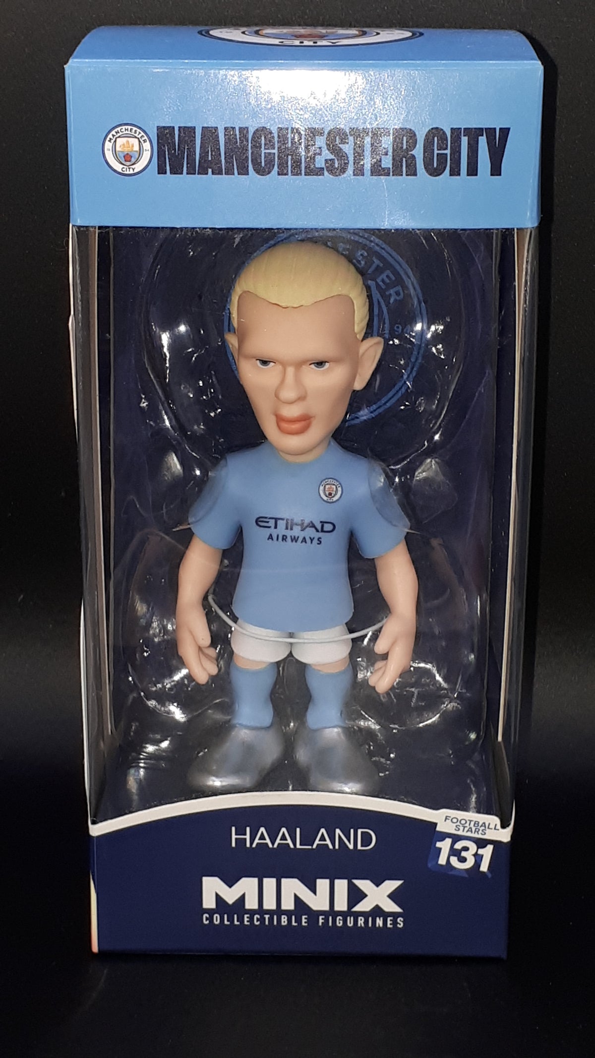 ⚽ Lot Haaland Manchester City : Figurine MINIX #131 + Lightbox LED