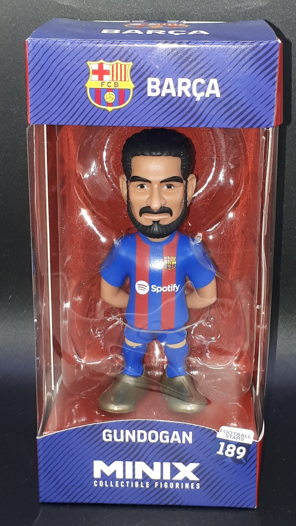 🔵🔴 Lot FC Barcelone Gündoğan : Figurine MINIX #189 + Lightbox LED