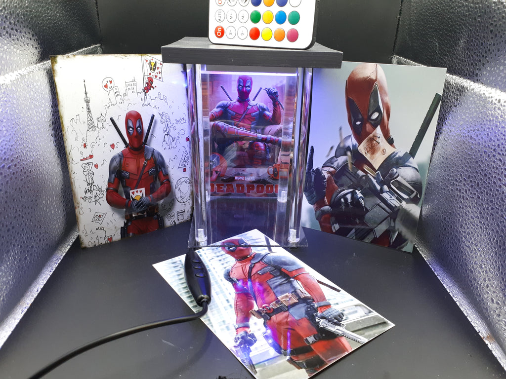 ❤️🖤 Lot Deadpool : Funko Pop #115 Chef (NYCC 2016) + Porte-clés Pocket Pop + Badge + Lightbox LED ShinyGeeck v2
