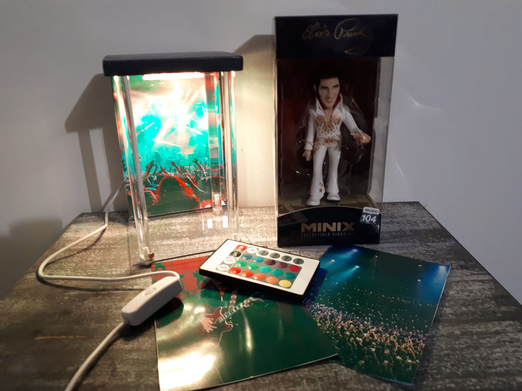 🕺 Lot Elvis Presley : Figurine MINIX Music #104 + Lightbox LED